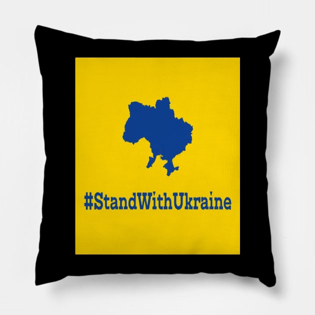 Stand With Ukraine Map Shirt Pillow by Kibria1991