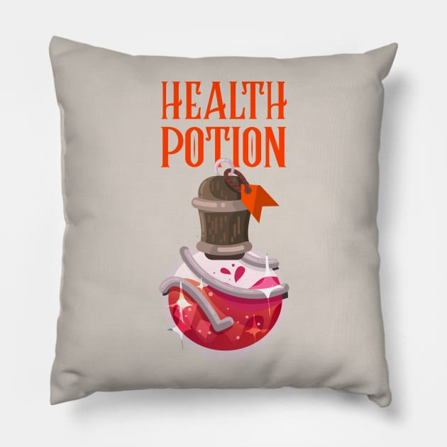 Health Potion RPG Game Pillow by M n' Emz Studio