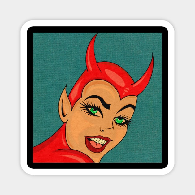 Devil in Latex Magnet by JuicyJawa