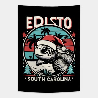 Edisto South Carolina Christmas Sea Turtle Tapestry