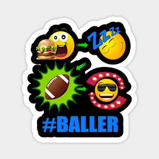 American Football Sports Baller Lifestyle Magnet