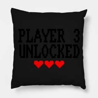 Player 3 Unlocked Pillow