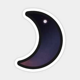 aesthetic moon & sunset sky Magnet