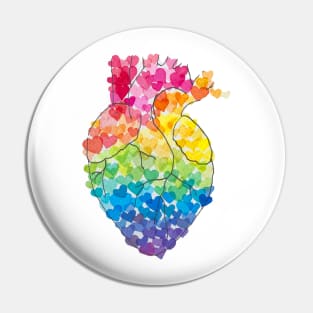 Heart of Hearts (watercolor heart) Pin