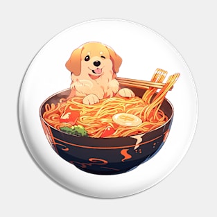 dog in ramen Pin