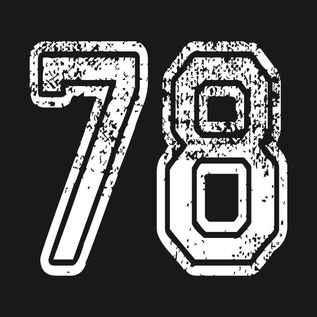 Number 78 Grungy in white by Sterling