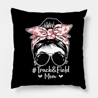 Track And Field Mom Messy Bun Hair Pillow