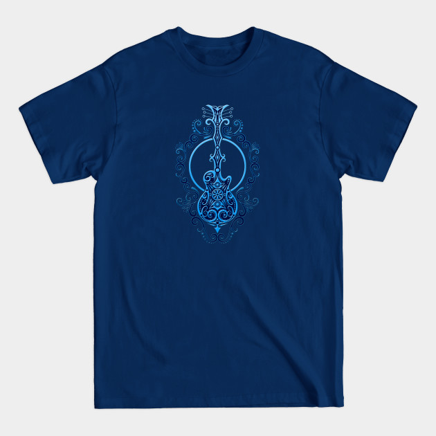 Discover Intricate Blue Electric Guitar Design - Electric Guitar - T-Shirt