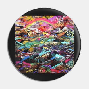 Rainbow Abstract Landscape 290 Pin