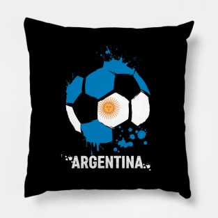 Argentina World Cup Qatar 2022, Funny Argentinian Soccer Argentinian Flag Soccer Team 2022 Pillow