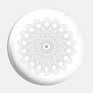 Round graphic, geometric decorative, mandalas or henna design in vector. Pin