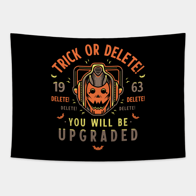 Trick Or Delete Tapestry by logozaste