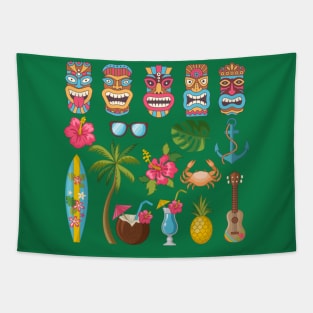 Tribal Hawaii Elements Tapestry