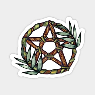 Pentacle Weave Wiccan Pentagram Magnet