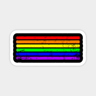Pride Month Simple Lgbt Rainbow Flag Magnet