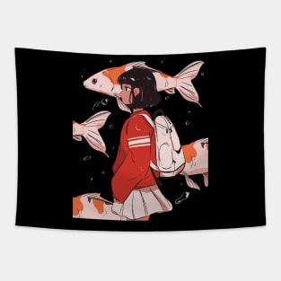 Japan School Girl Tapestry