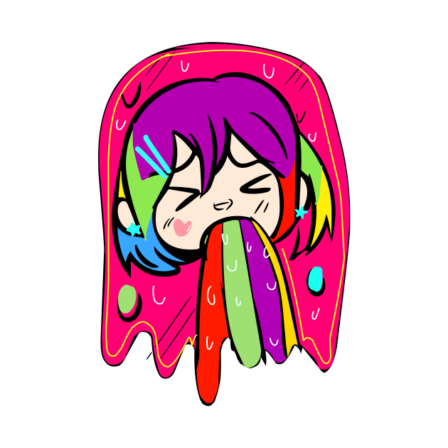 Gothic Puke Rainbow Girl by Nicheek