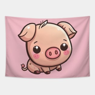 Adorable little baby pig Tapestry