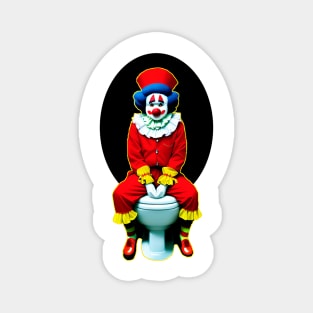 Clean clown sitting on the toilet Magnet