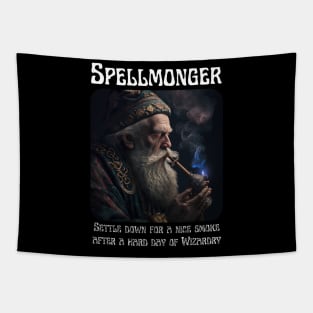 Spellmonger - after a nice day of wizardry Tapestry