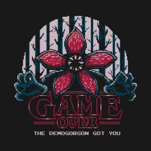 Demogorgon game over - Stranger things - Retro gaming pixel by Typhoonic