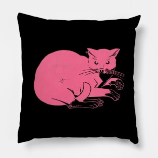 Pink Cat Pillow