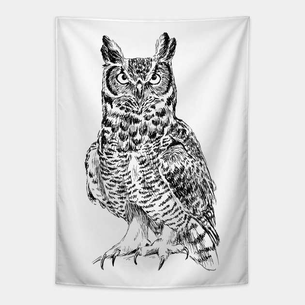 Owl Print Tapestry by rachelsfinelines