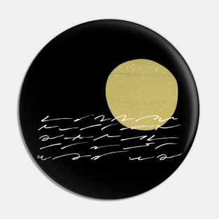 Abstract sunset sunrise gold white Pin