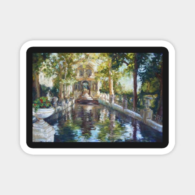 Medici Fountain, Luxemborg Gardens, Paris Magnet by Terrimad