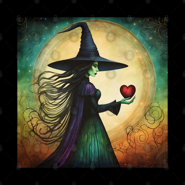Evil Witch With Stolen Heart by PurplePeacock