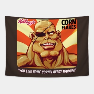 Cornflakes + Video Game Fighter (MEME) Tapestry