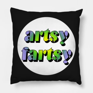 artsy fartsy green Pillow