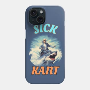 Sick Kant - Immanuel Kant, Philosopher AI Design - Australian Bogan Fun, Sharks Phone Case