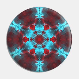 Psychedelic Hippie Red and Blue Pin