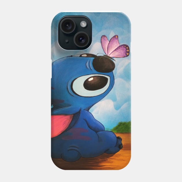 stitch butterfly Phone Case by cloudart2868