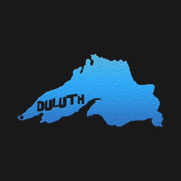 Lake Superior Outline with "Duluth" by gorff