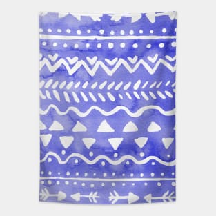 Loose bohemian pattern - ultramarine blue Tapestry