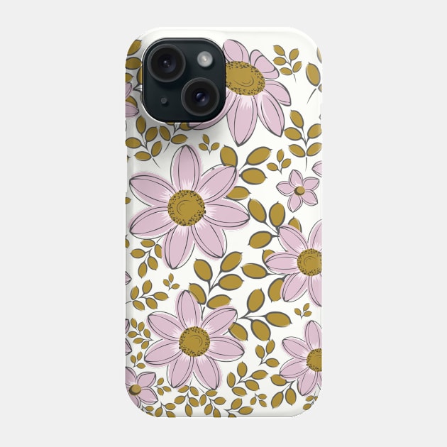 vintage flower pattern Phone Case by kourai