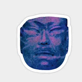 Blue and Purple patterned face Magnet