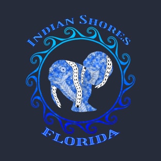 Indian Shores Florida Vacation Tribal Manatees T-Shirt