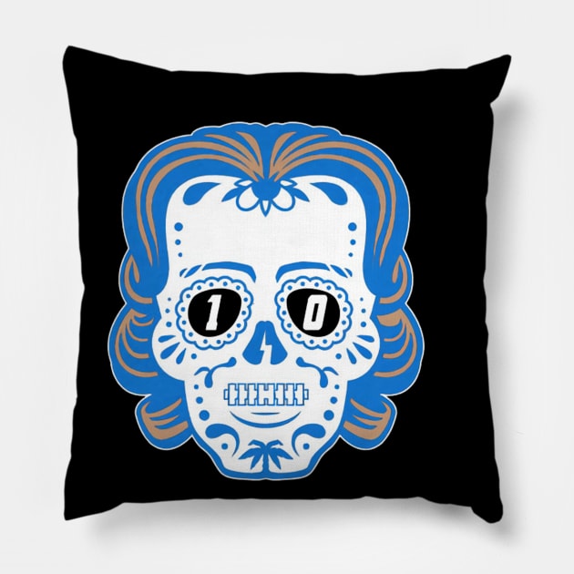 Justin Herbert Sugar Skull Pillow by Chunta_Design