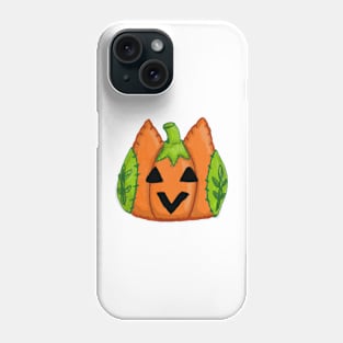 cute plush pumpkin owl jack-o'-lantern sketch Phone Case