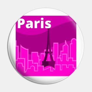 Paris Skyline Pin