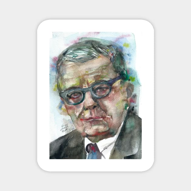 DMITRI SHOSTAKOVICH - watercolor portrait.2 Magnet by lautir