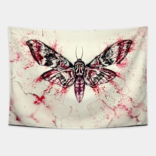 Watercolor Moth Painting Tapestry