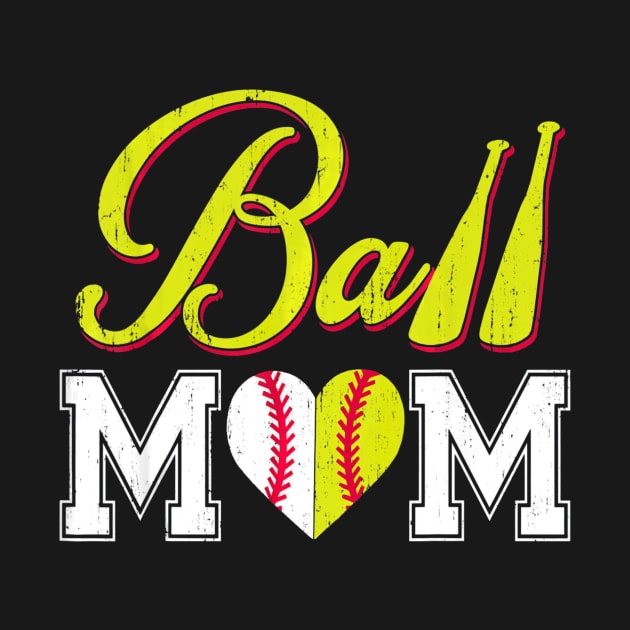 Funny Ball Mom Softball Baseball by Vigo