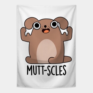 Mutt-scles Cute Animal Dog Pun Tapestry