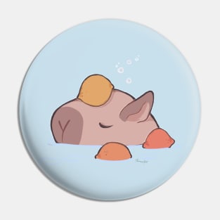 Capybara and Orange [Colour] Pin