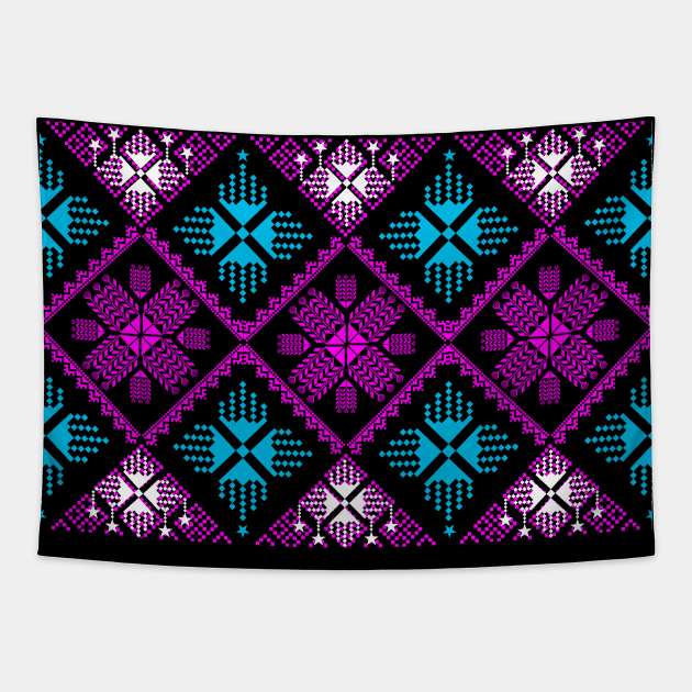 purple flowers Tapestry by noke pattern