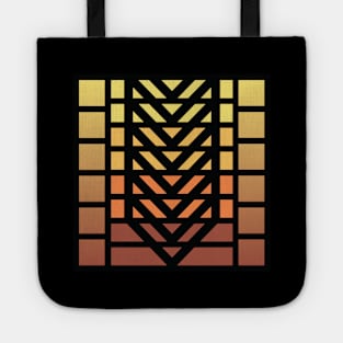 “Corporate Dimensions” (No.1)” - V.5 Brown - (Geometric Art) (Dimensions) - Doc Labs Tote